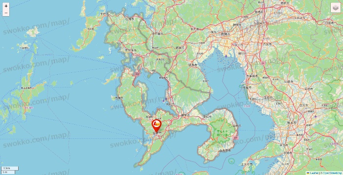 長崎県のロッテリアの店舗地図
