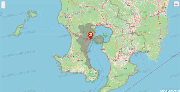 鹿児島県のロッテリアの店舗地図