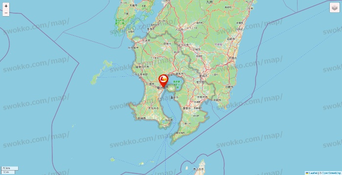 鹿児島県のロッテリアの店舗地図