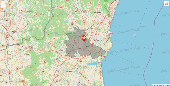 茨城県のロッテリアの店舗地図