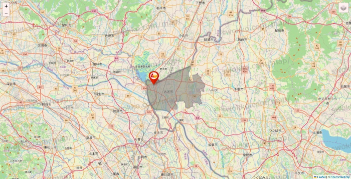茨城県のロッテリアの店舗地図