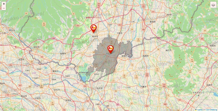 栃木県のロッテリアの店舗地図