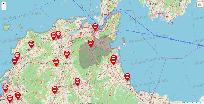 福岡県のルミエールの店舗地図