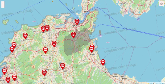 福岡県のルミエールの店舗地図