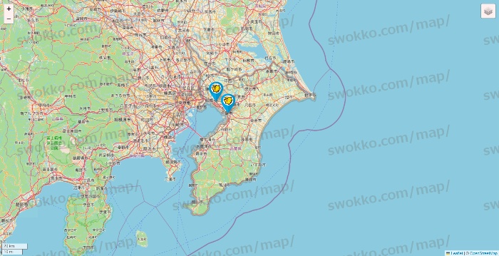 千葉県のマンボー（MANBOO!）の店舗地図