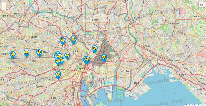 東京都のマンボー（MANBOO!）の店舗地図