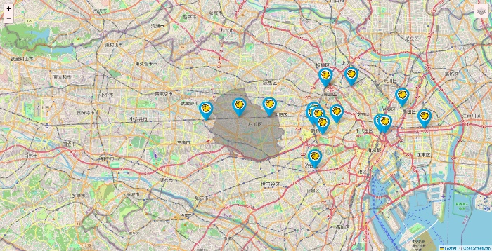 東京都のマンボー（MANBOO!）の店舗地図