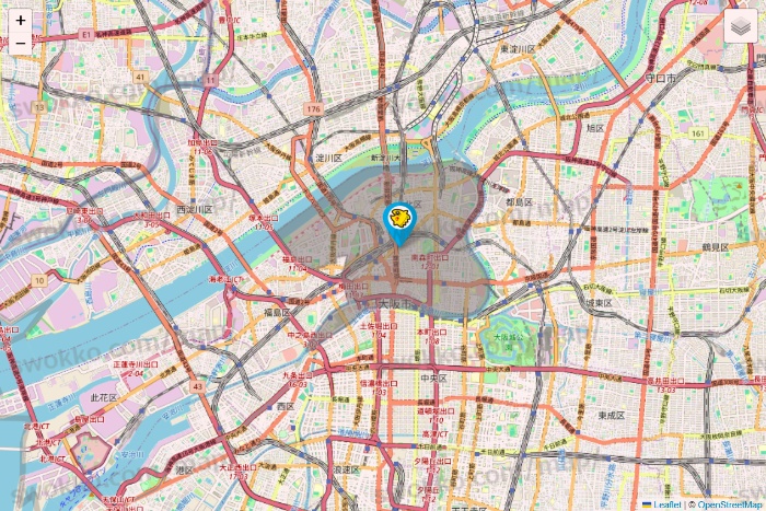 大阪府のマンボー（MANBOO!）の店舗地図