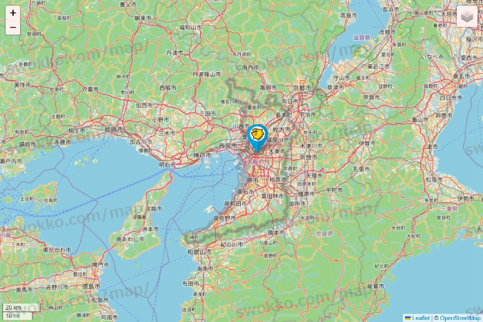 大阪府のマンボー（MANBOO!）の店舗地図