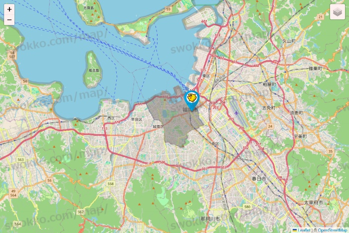 福岡県のマンボー（MANBOO!）の店舗地図