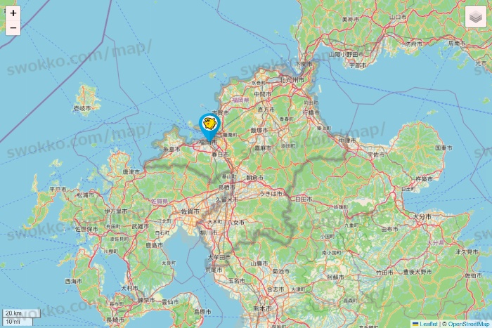 福岡県のマンボー（MANBOO!）の店舗地図