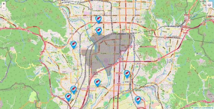 京都府のマンダイの店舗地図