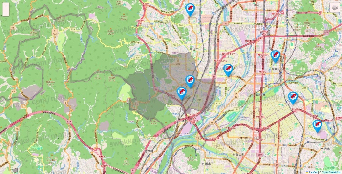 京都府のマンダイの店舗地図