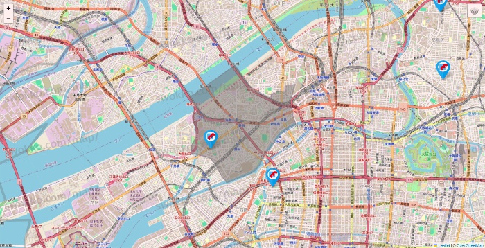 大阪府のマンダイの店舗地図