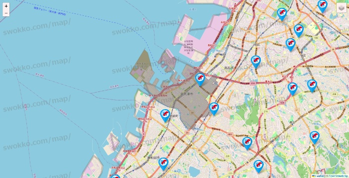 大阪府のマンダイの店舗地図