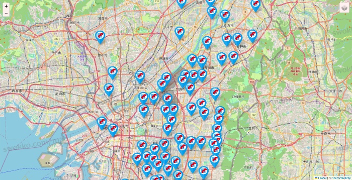 大阪府のマンダイの店舗地図