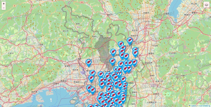 大阪府のマンダイの店舗地図