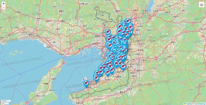 大阪府のマンダイの店舗地図
