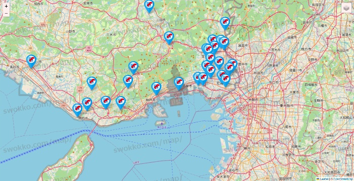 兵庫県のマンダイの店舗地図