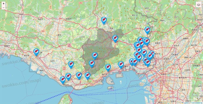 兵庫県のマンダイの店舗地図
