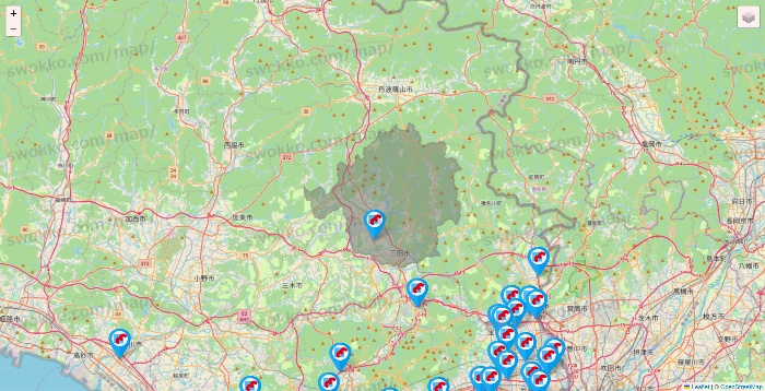 兵庫県のマンダイの店舗地図