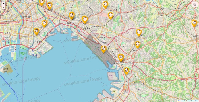 千葉県のまねきねこの店舗地図
