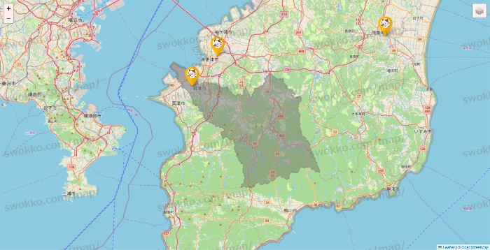 千葉県のまねきねこの店舗地図