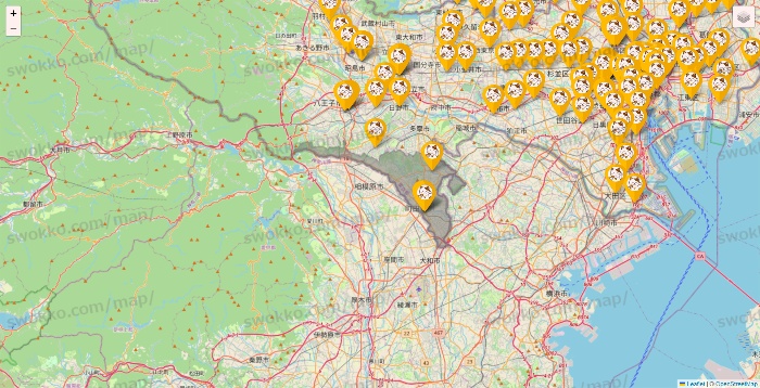 東京都のまねきねこの店舗地図
