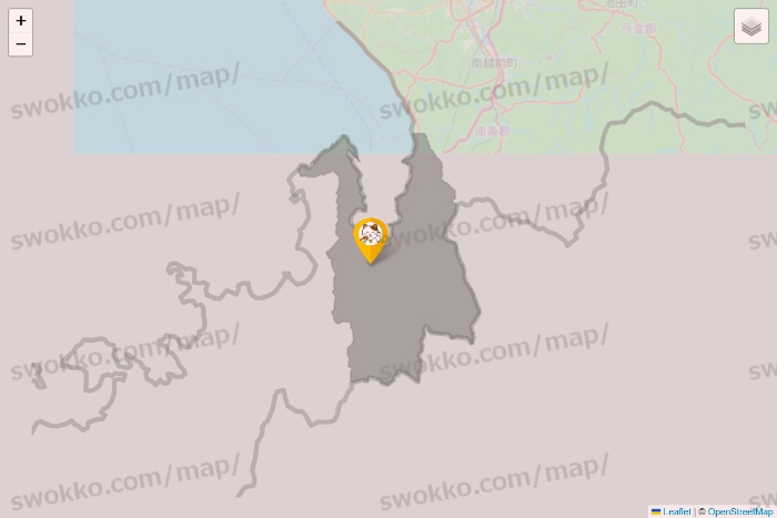 福井県のまねきねこの店舗地図