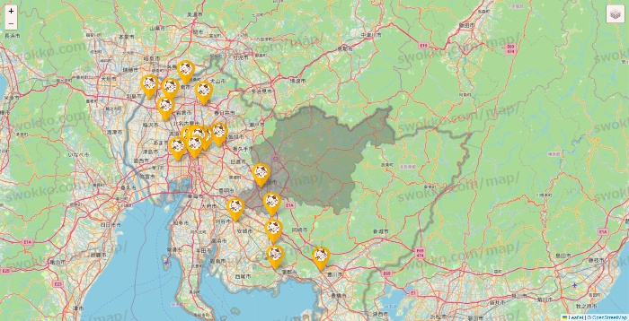 愛知県のまねきねこの店舗地図