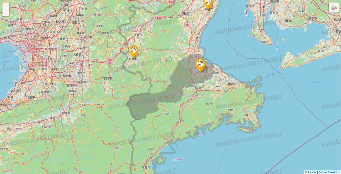 三重県のまねきねこの店舗地図