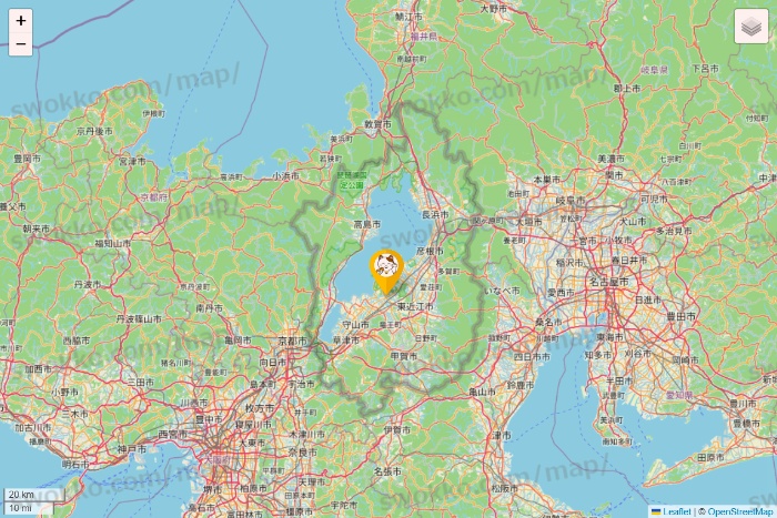 滋賀県のまねきねこの店舗地図