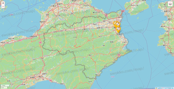 徳島県のまねきねこの店舗地図