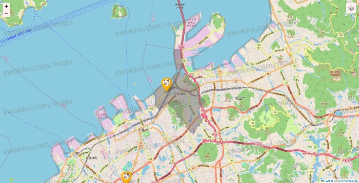 香川県のまねきねこの店舗地図