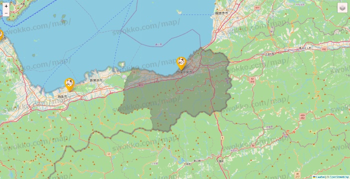 愛媛県のまねきねこの店舗地図
