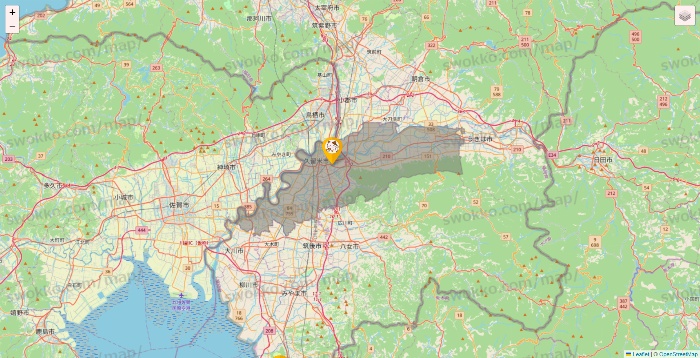 福岡県のまねきねこの店舗地図