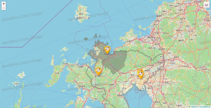 佐賀県のまねきねこの店舗地図