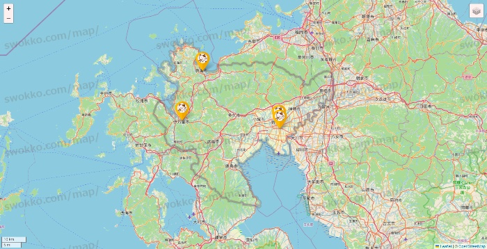 佐賀県のまねきねこの店舗地図