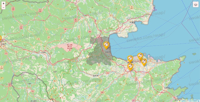 大分県のまねきねこの店舗地図