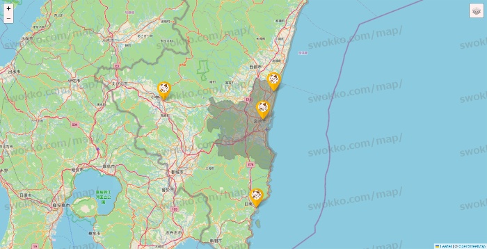 宮崎県のまねきねこの店舗地図