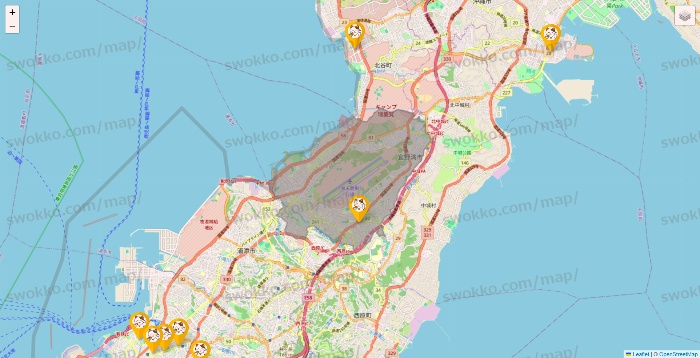 沖縄県のまねきねこの店舗地図