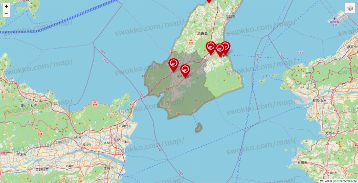 兵庫県のマルナカの店舗地図