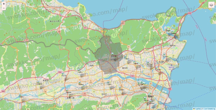 徳島県のマルナカの店舗地図