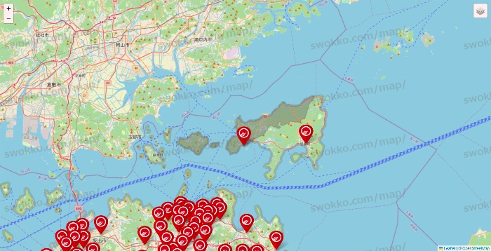 香川県のマルナカの店舗地図