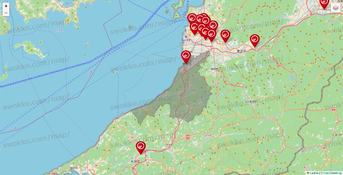 愛媛県のマルナカの店舗地図