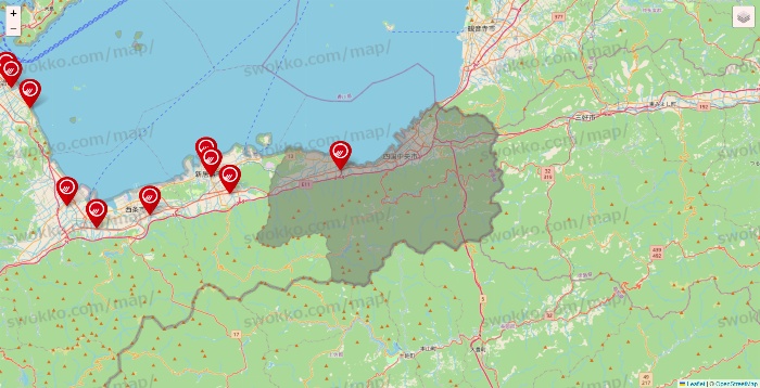 愛媛県のマルナカの店舗地図