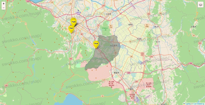 北海道のマツモトキヨシの店舗地図