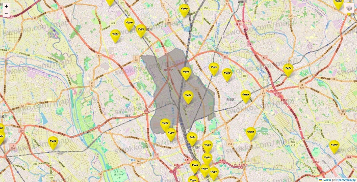 埼玉県のマツモトキヨシの店舗地図