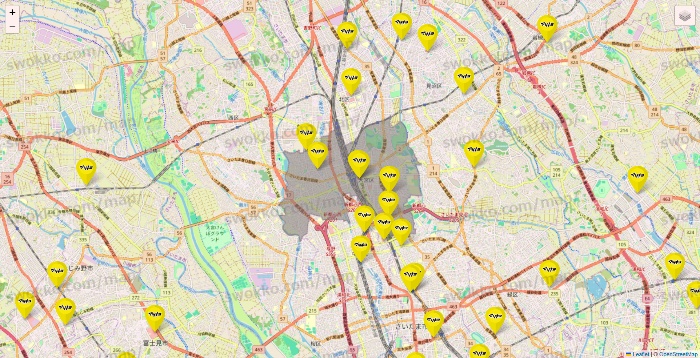 埼玉県のマツモトキヨシの店舗地図