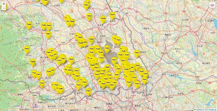 埼玉県のマツモトキヨシの店舗地図